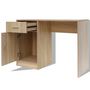 Voir la diapositive 4 : VIDAXL Bureau avec tiroir et placard Chene 100x40x73 cm