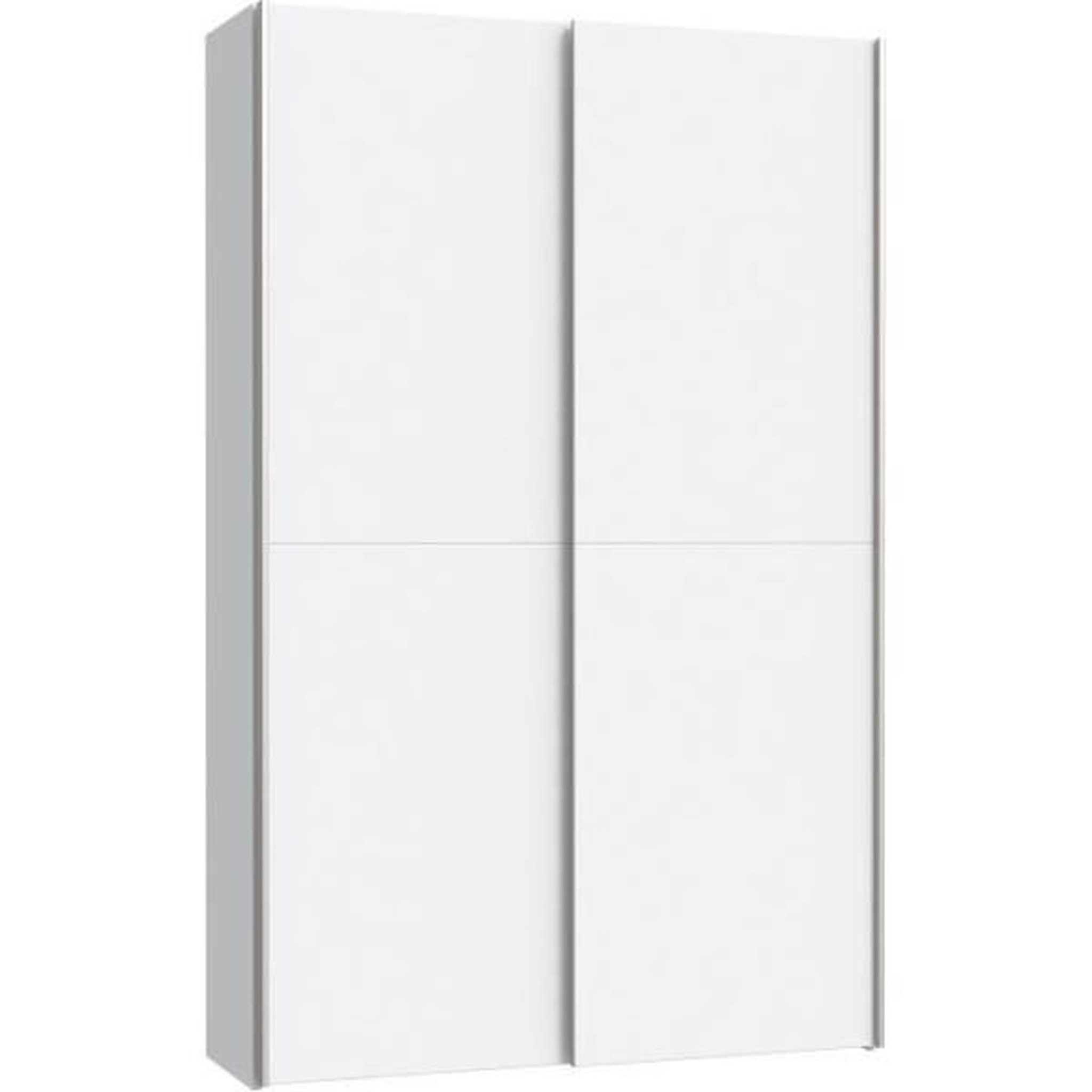 Voir la diapositive 2 : MARKET24 Armoire 2 portes coulissantes multifonction - Blanc mat - L 120 x P 41,6 x H 190,5 cm - OZZULA