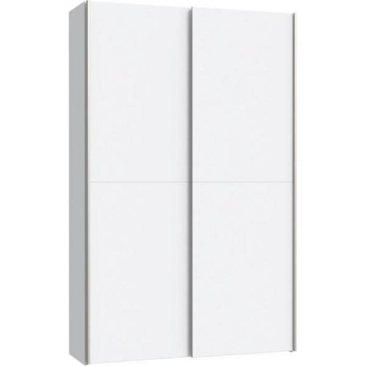 MARKET24 Armoire 2 portes coulissantes multifonction - Blanc mat - L 120 x P 41,6 x H 190,5 cm - OZZULA
