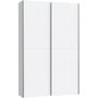 Voir la diapositive 2 : MARKET24 Armoire 2 portes coulissantes multifonction - Blanc mat - L 120 x P 41,6 x H 190,5 cm - OZZULA