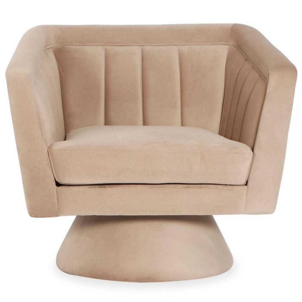Paris Prix Fauteuil Design Velours  Victor  91cm Taupe