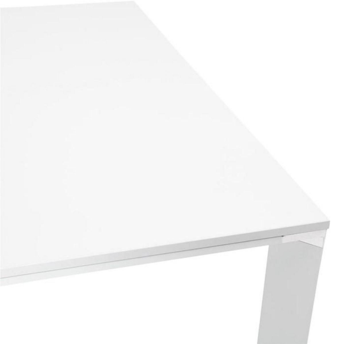 Paris Prix Table de Bureau Carrée Design  Loina  160cm Blanc