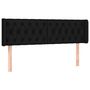 Voir la diapositive 2 : VIDAXL Tete de lit avec oreilles Noir 147x16x78/88 cm Tissu