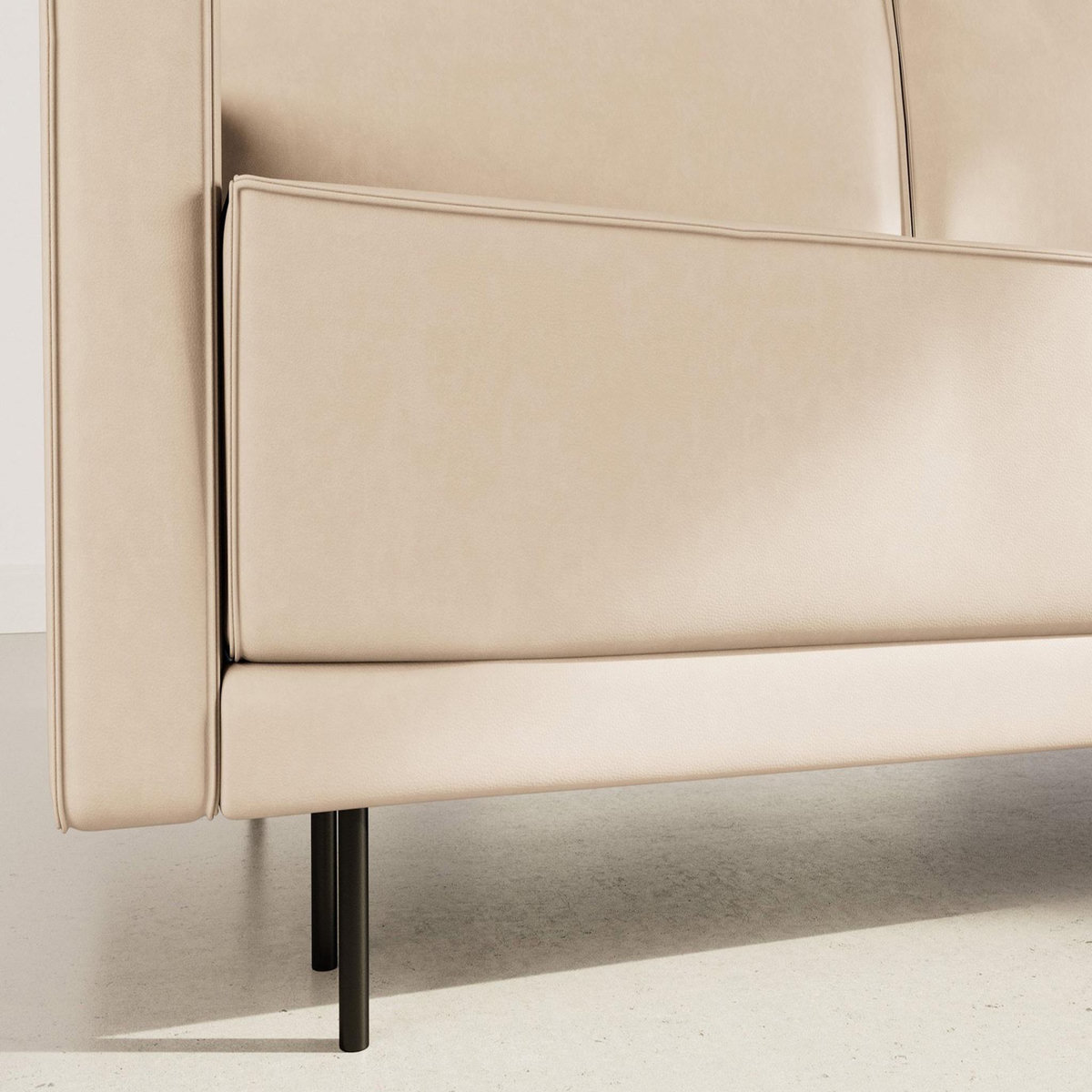 LISA DESIGN Charlie - canapé droit 3 places convertible avec coffre en simili