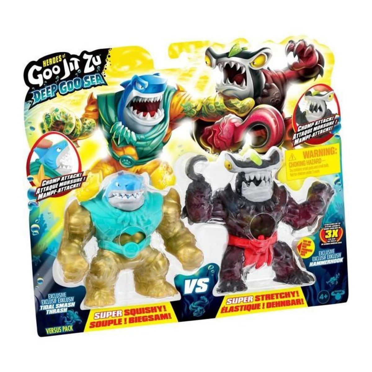 MOOSE TOYS Figurines Thrash vs Hammerhead - Deep Goo Sea - Goo Jit Z - 11 cm - Moose Toys