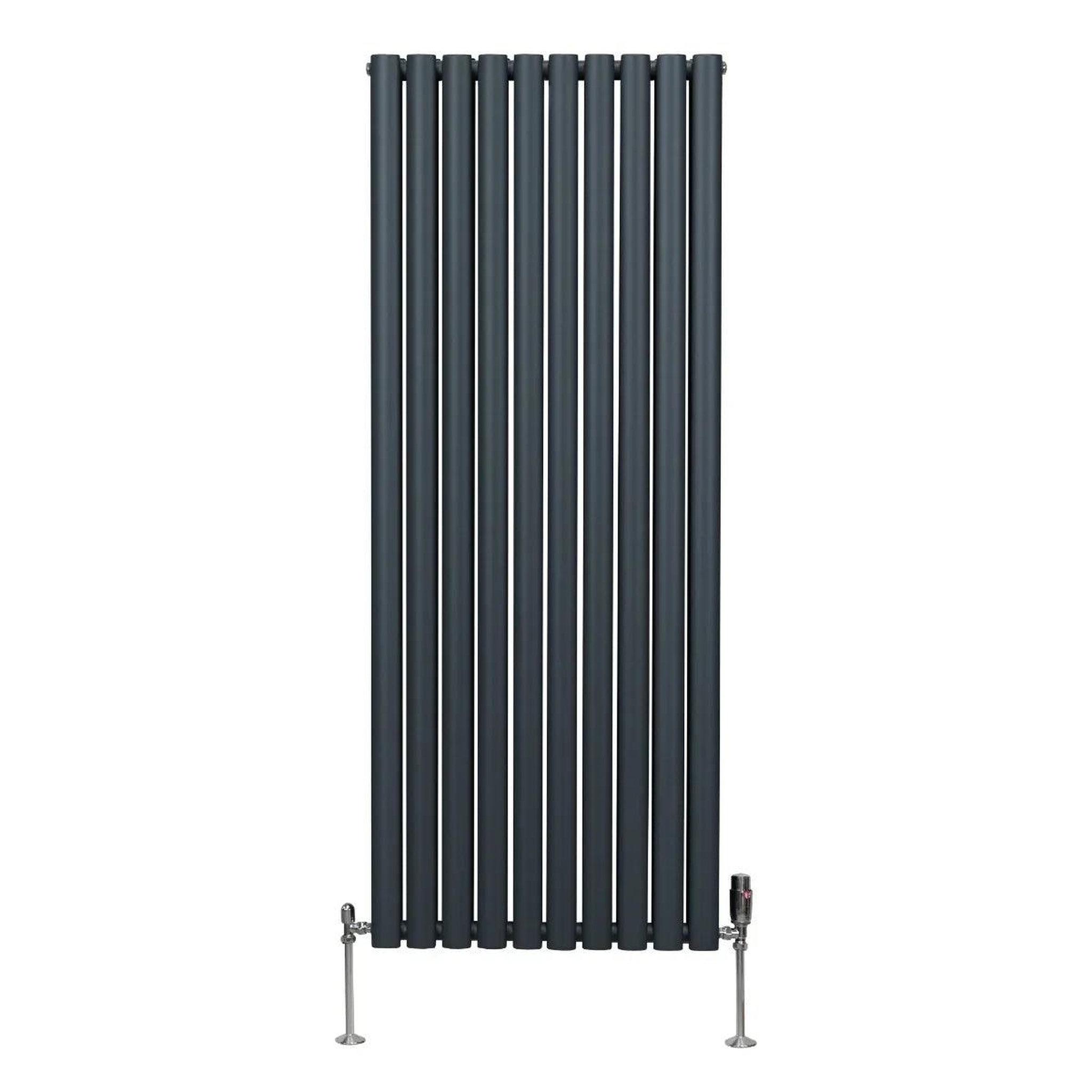 Voir la diapositive 2 : MONSTERSHOP Radiateur à colonnes ovales & robinet, 2 panneaux - 1600 x 600 mm