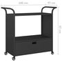 Voir la diapositive 6 : VIDAXL Chariot de bar avec tiroir Noir 100x45x97 cm Resine tressee