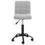 Voir la diapositive 3 : VIDAXL Chaise pivotante de bureau Gris clair Velours