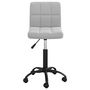 Voir la diapositive 3 : VIDAXL Chaise pivotante de bureau Gris clair Velours