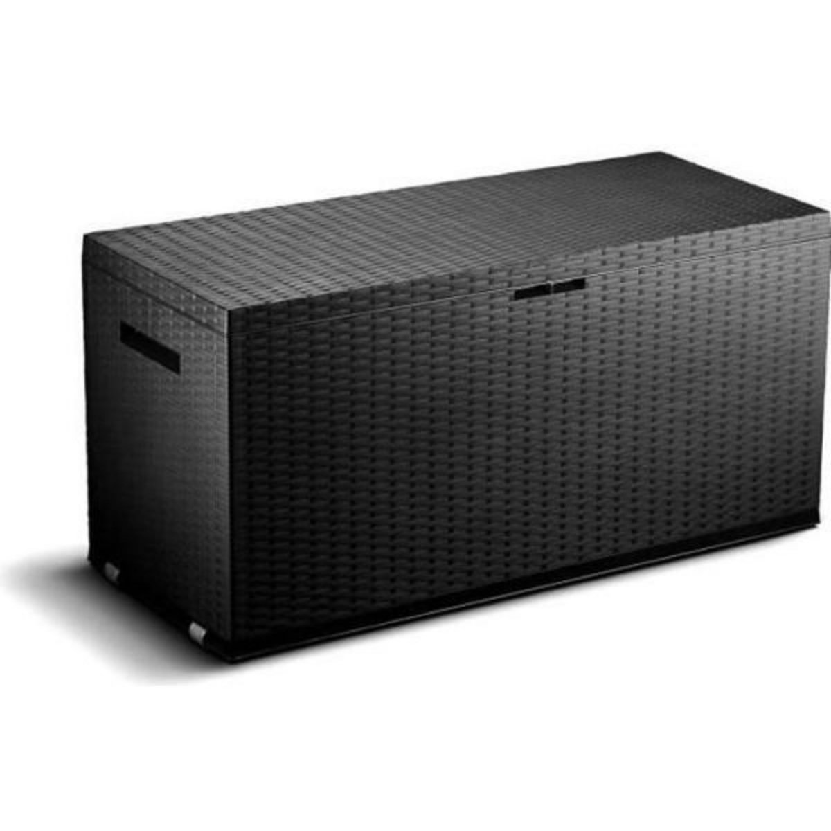 TOOD TOOD Malle / coffre de rangement en résine - 350 L - 120 x 52 x 60 cm - Gris anthracite