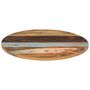 Voir la diapositive 2 : VIDAXL Dessus de table rond 80 cm 25-27 mm Bois de recuperation solide