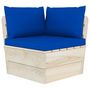 Voir la diapositive 4 : VIDAXL Salon de jardin palette 7 pcs avec coussins bois d'epicea