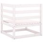 Voir la diapositive 4 : VIDAXL Canape 2 places de jardin et coussins Blanc Bois de pin massif