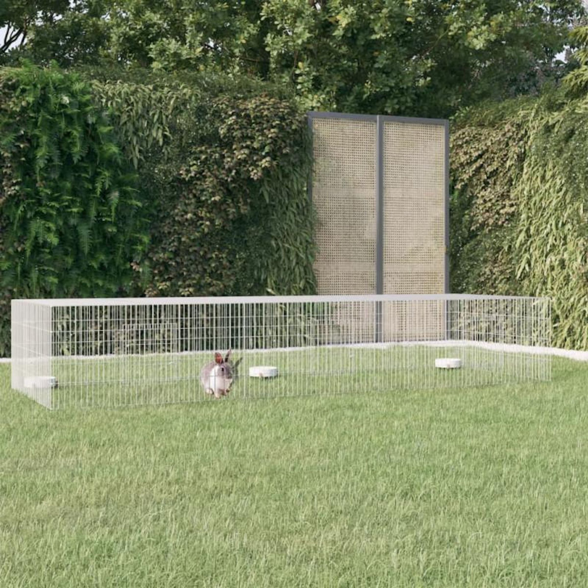 VIDAXL Cage à lapin 3 panneaux 325x109x54 cm Fer galvanisé