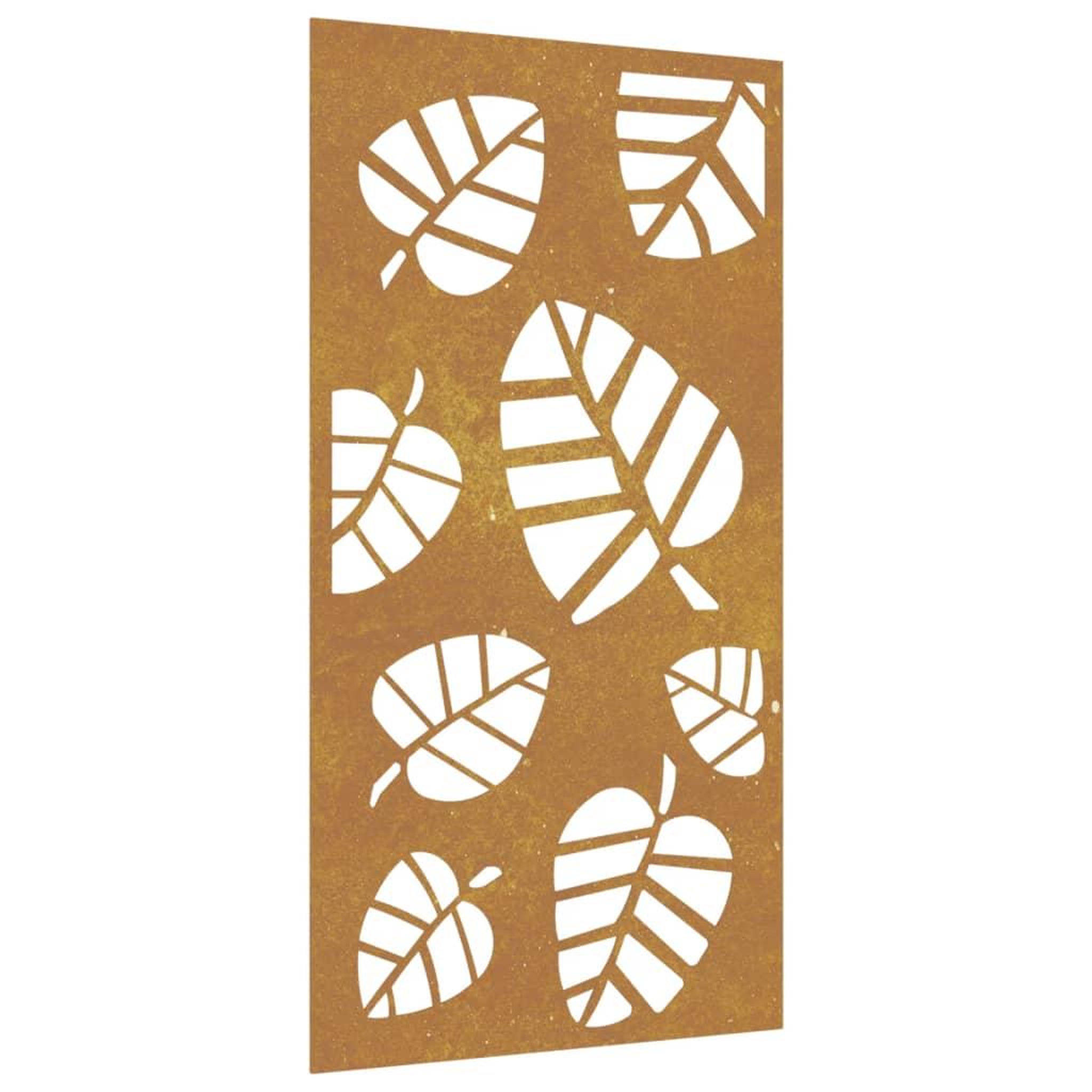Voir la diapositive 2 : VIDAXL Decoration murale jardin 105x55 cm acier corten design feuille