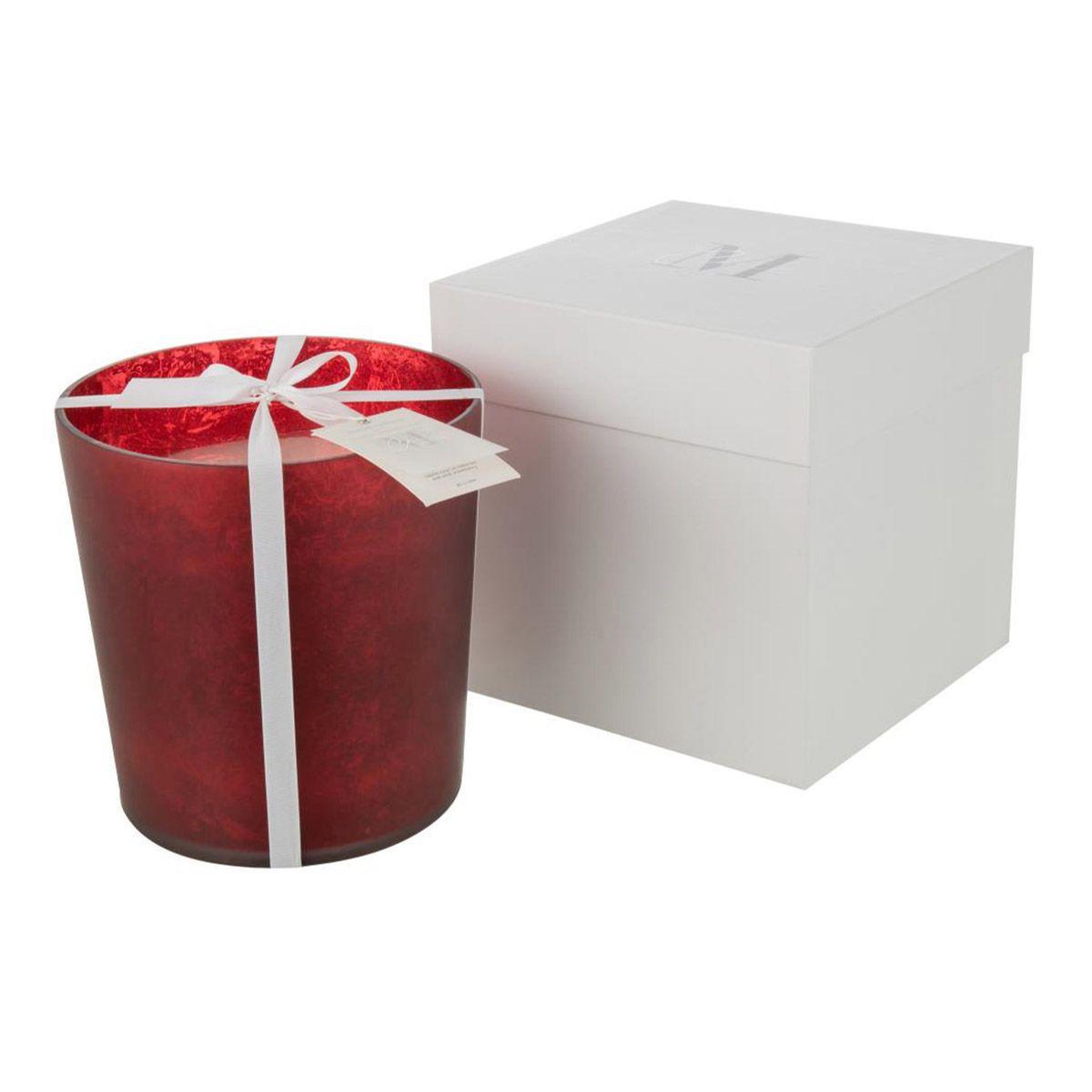 Voir la diapositive 2 : J-LINE Bougie parfumée déco  deluxe  22cm oud amber
