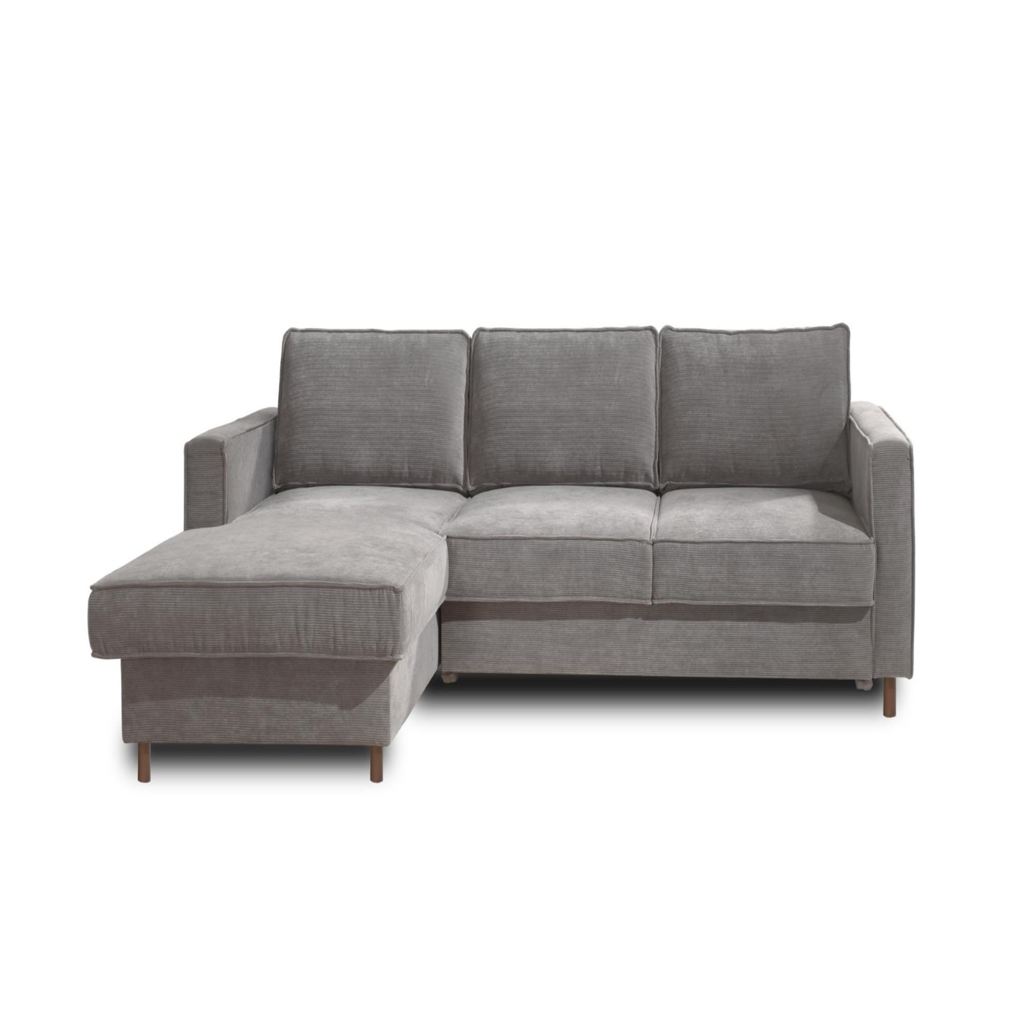 Voir la diapositive 1 : BEST MOBILIER Jake - canapé d'angle gauche - convertible avec coffre - 4 places - en velours côtelé