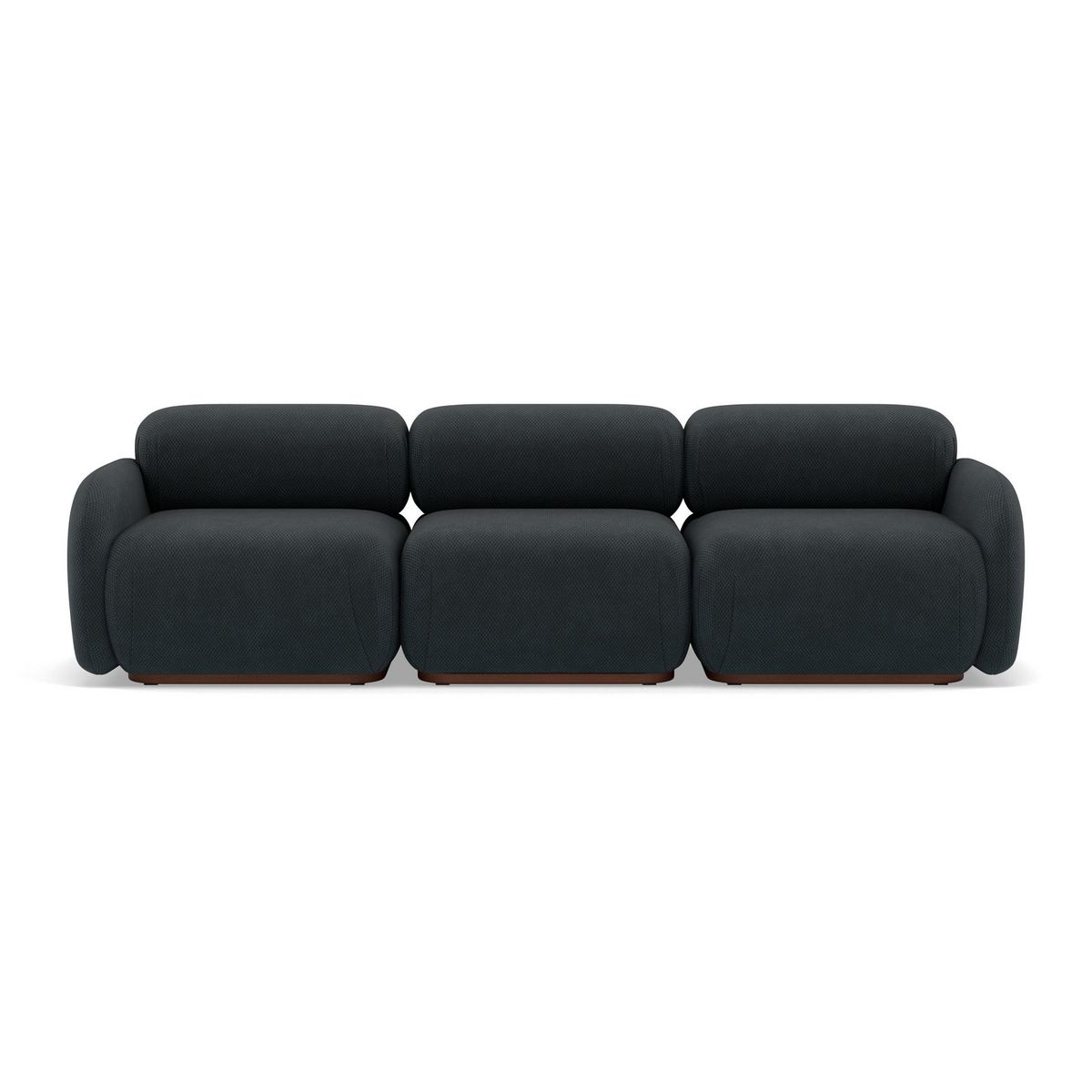 LISA DESIGN Penelope - canapé droit modulable 3 places en velours texturé