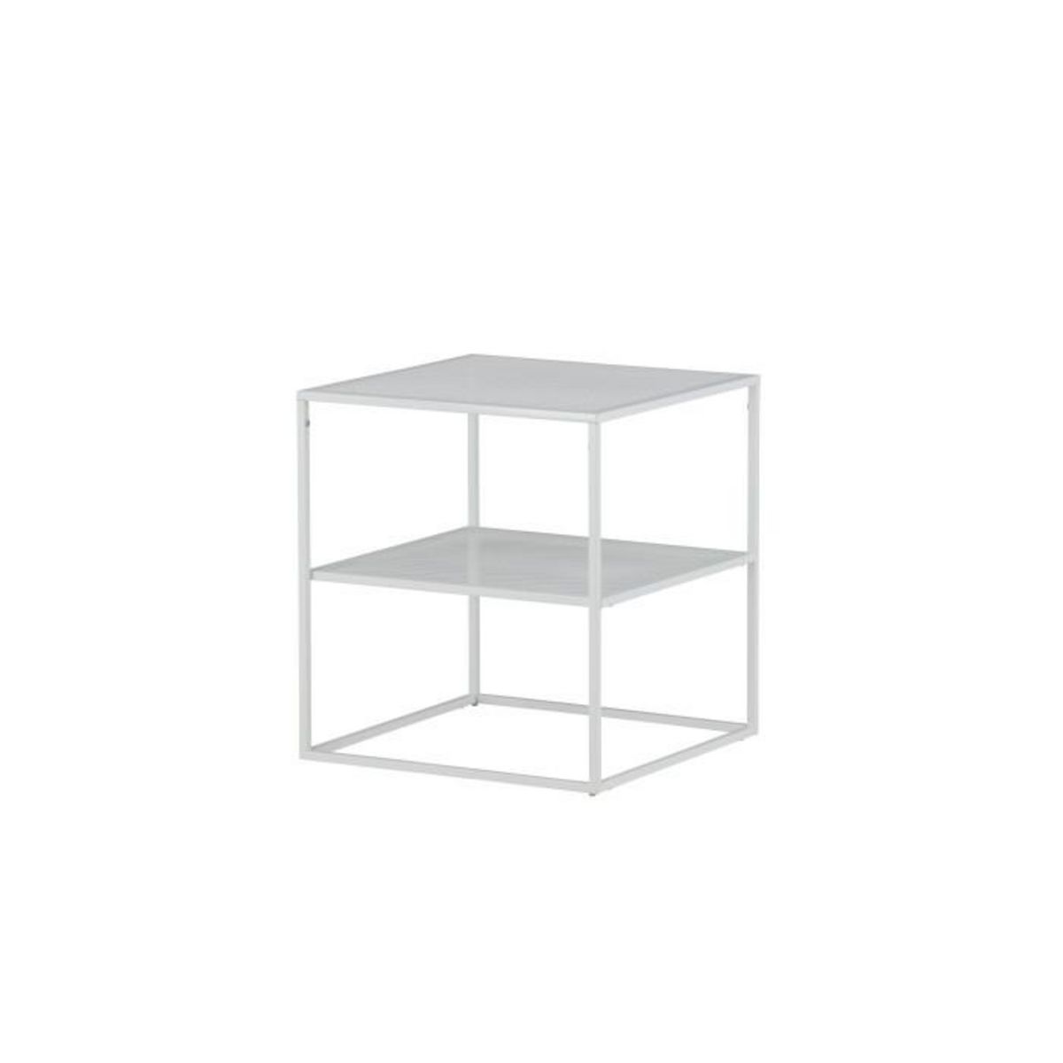 Paris Prix Table d'Appoint Avec Étagère  Netz  60cm Blanc