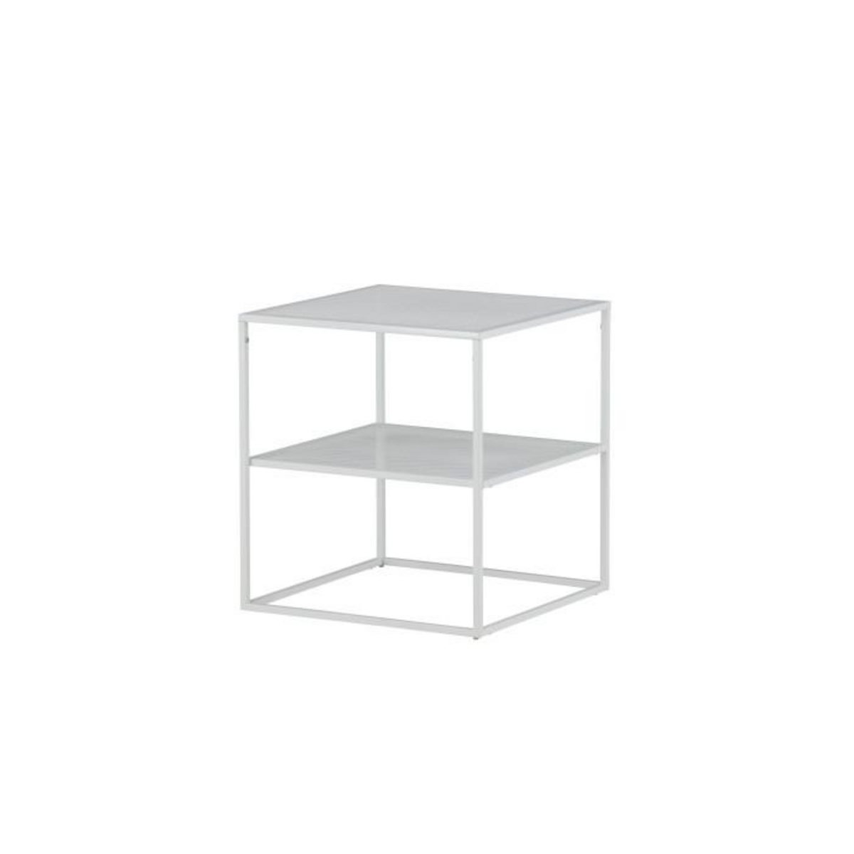 Paris Prix Table d'Appoint Avec Étagère  Netz  60cm Blanc