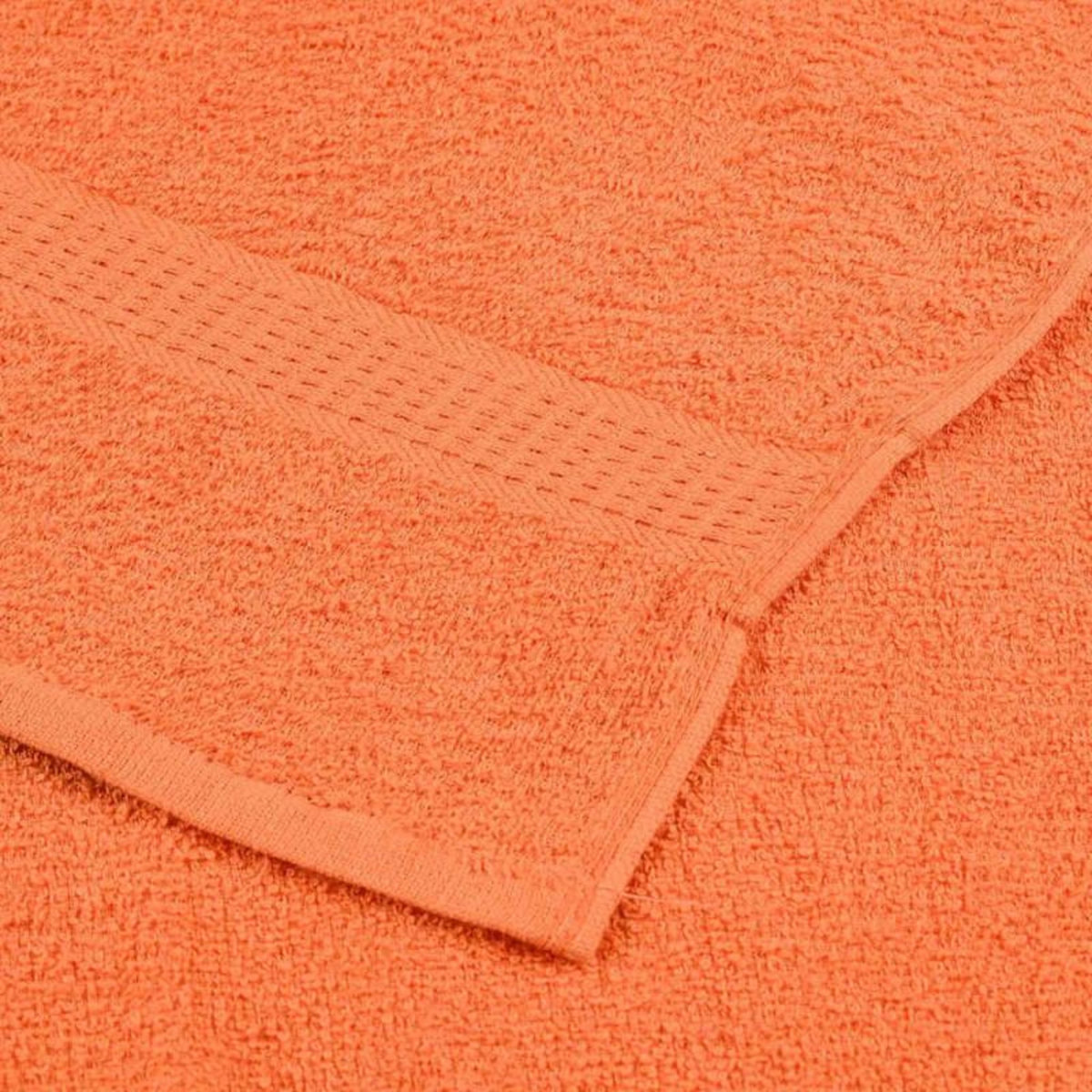 VIDAXL Serviettes de bain 2 pcs orange 100x150 cm 360 g m² 100% coton