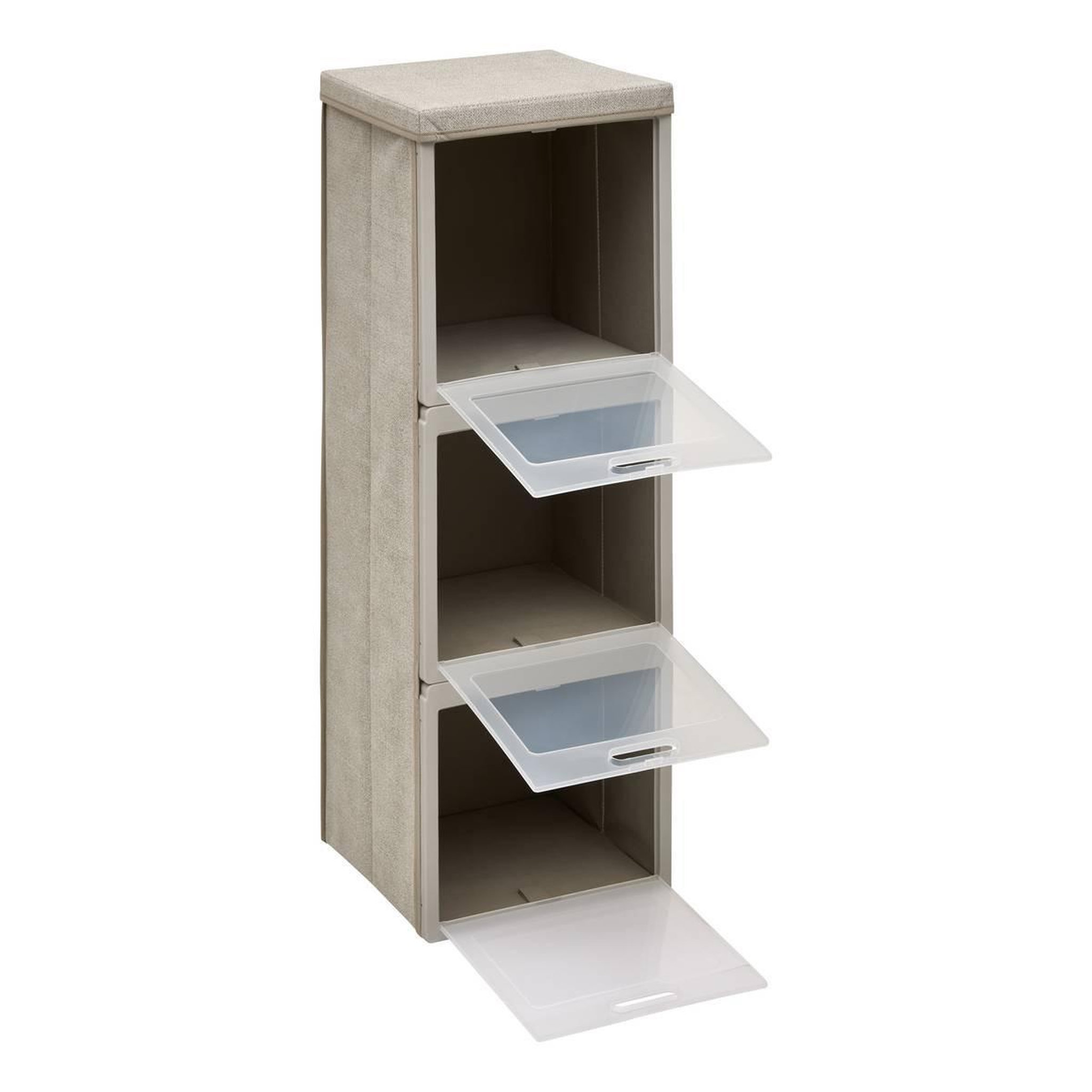 Voir la diapositive 2 : FIVE Cube de rangement 3 cases  cube'n door  91cm beige