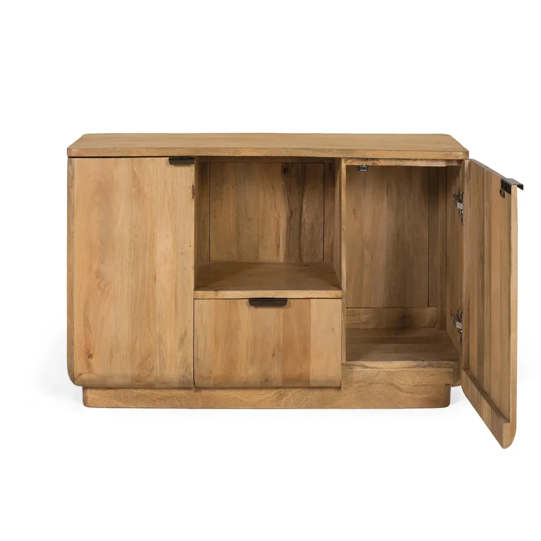 Voir la diapositive 2 : GINER Y COLOMER SL Meuble tv en bois de manguier 160 cm style rustique moderne