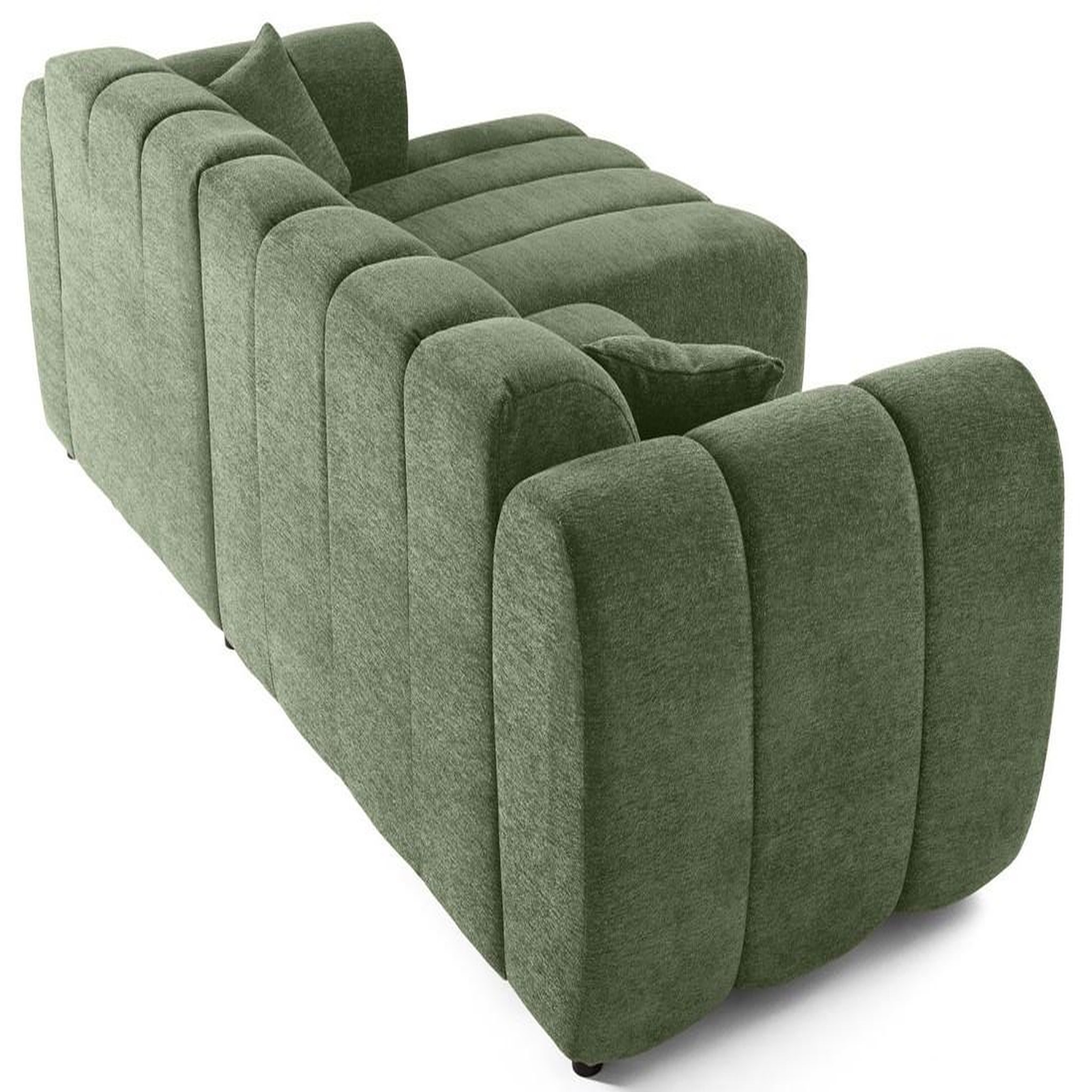 Voir la diapositive 4 : LISA DESIGN Curtis - canapé d'angle droit 4 places en tissu texturé