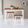 Voir la diapositive 3 : VIDAXL Table de bar et tabouret 3 pcs Bois massif