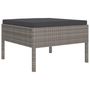 Voir la diapositive 3 : VIDAXL Salon de jardin 10 pcs avec coussins Resine tressee Gris