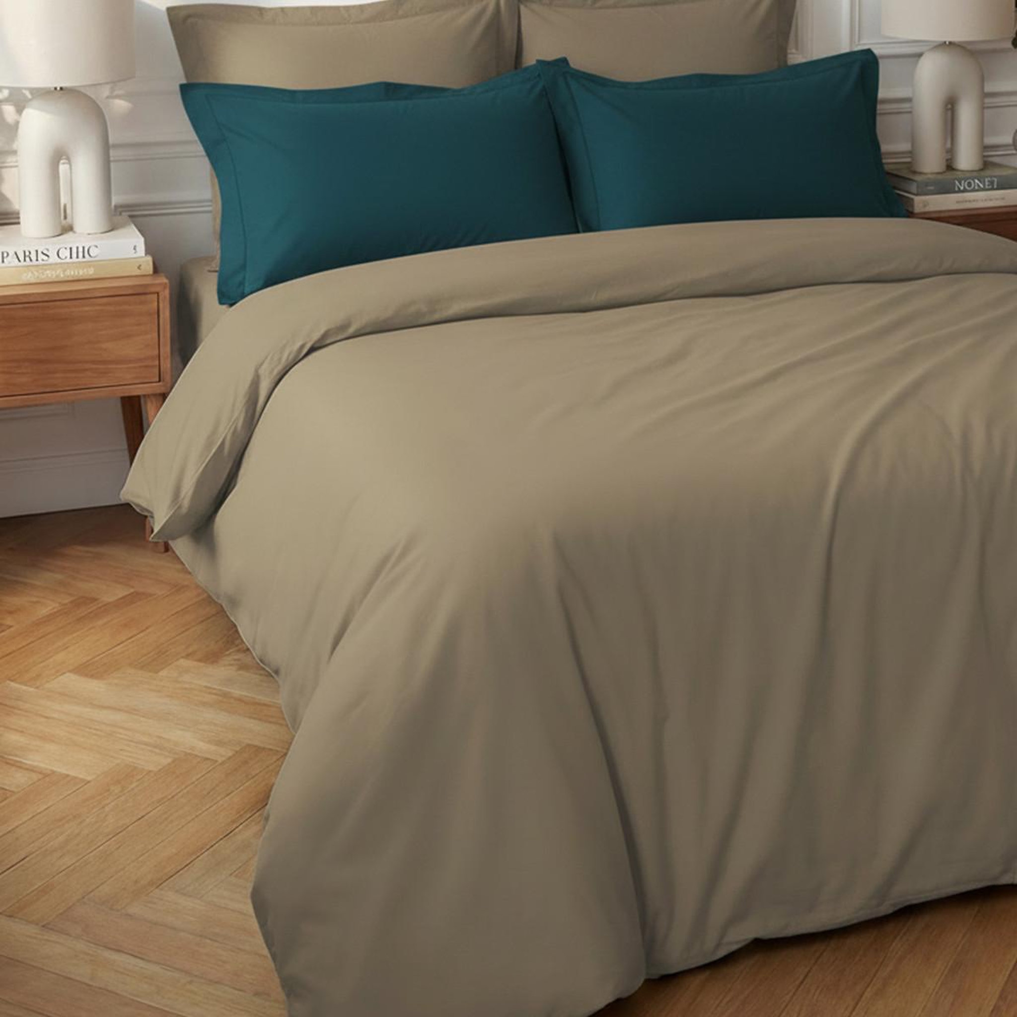 Voir la diapositive 4 : Sensei Maison Housse de couette en percale coton SOFT PERCALE