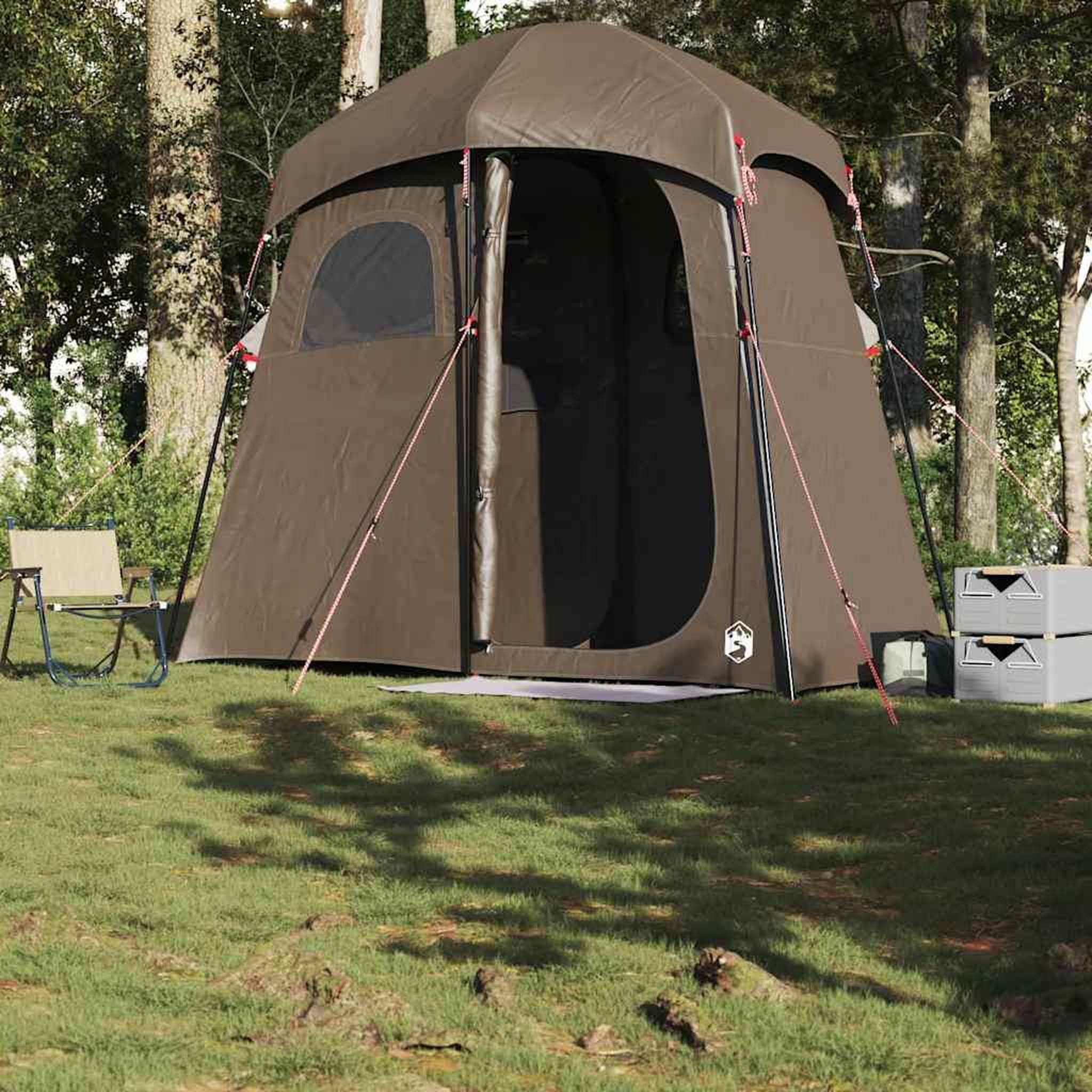 Voir la diapositive 3 : VIDAXL Tente de douche 2 personnes marron impermeable