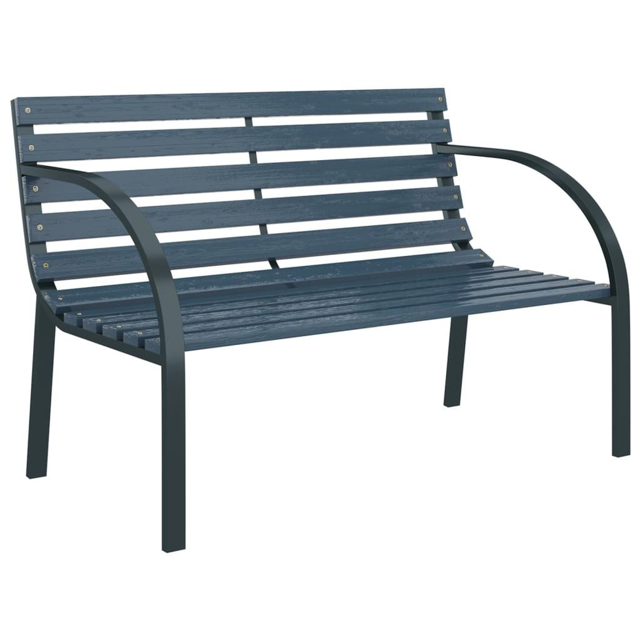 Voir la diapositive 2 : VIDAXL Banc de jardin 120 cm Gris Bois