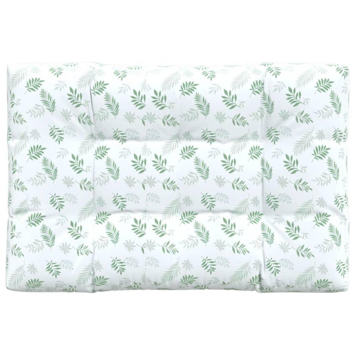 VIDAXL Coussin de palette a motif de feuilles 120x80x12 cm Tissu