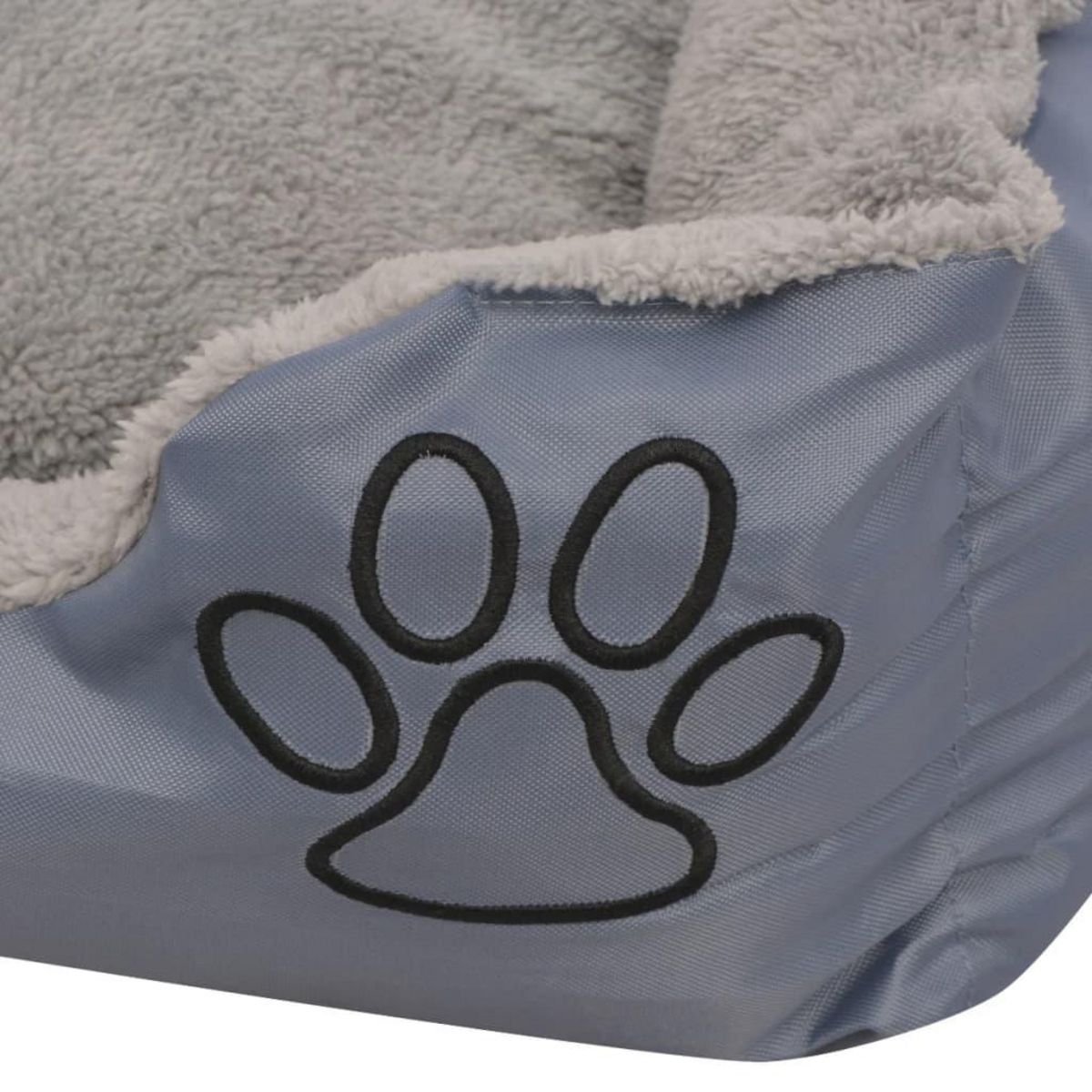 VIDAXL Lit pour chiens avec coussin rembourre Taille M Gris