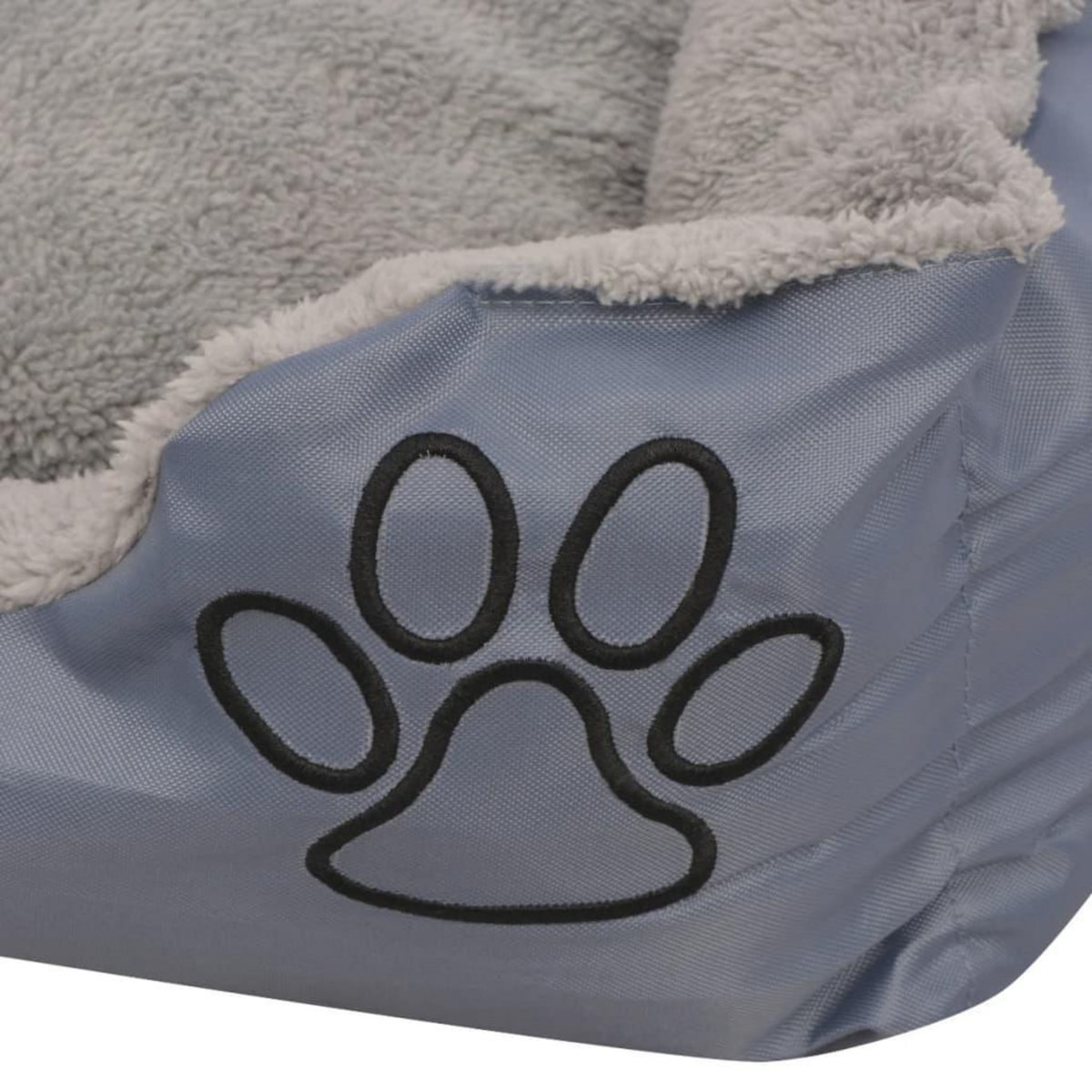 VIDAXL Lit pour chiens avec coussin rembourre Taille M Gris