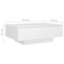 Voir la diapositive 6 : VIDAXL Table basse Blanc 90x60x31 cm Agglomere