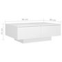 Voir la diapositive 6 : VIDAXL Table basse Blanc 90x60x31 cm Agglomere