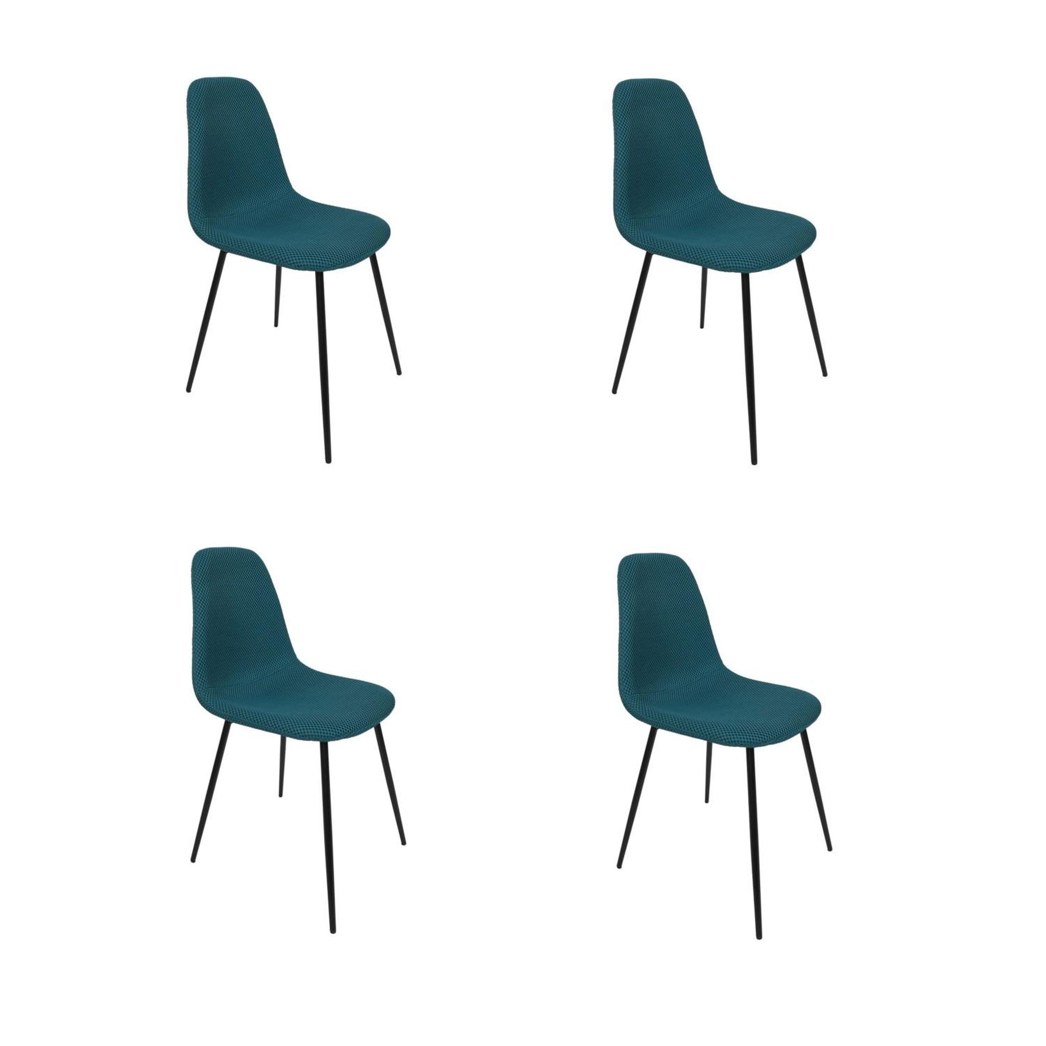 Voir la diapositive 1 : TOILINUX Lot de 4 chaises atome