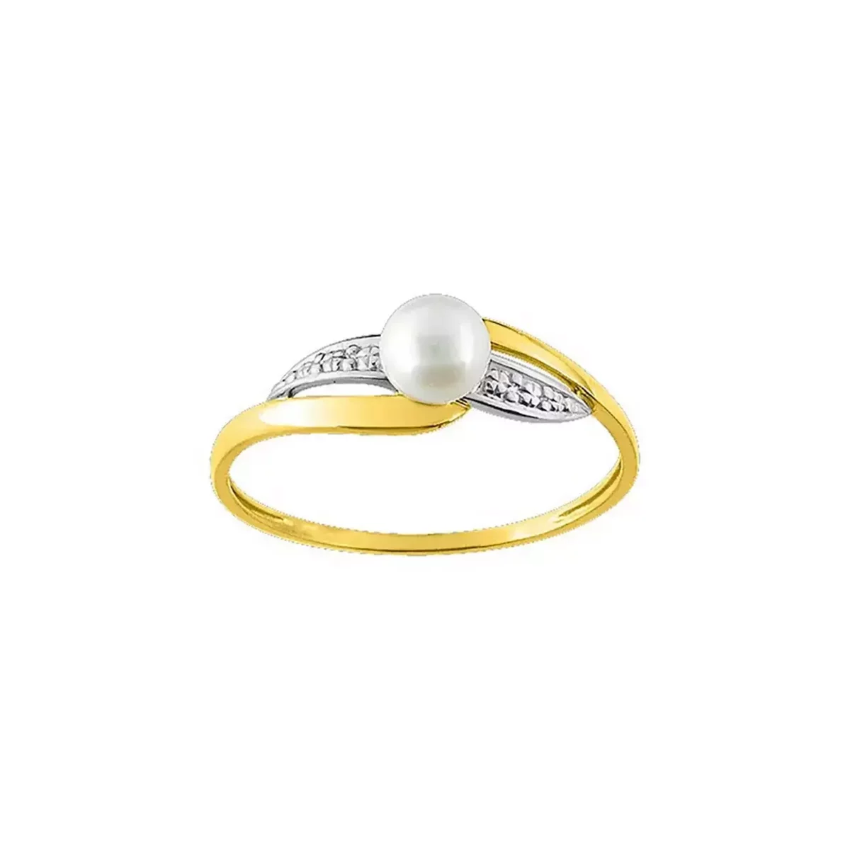 Tousmesbijoux Bague femme -  Or 9 Carats - Perle de culture- Diamètre : 4,5mm