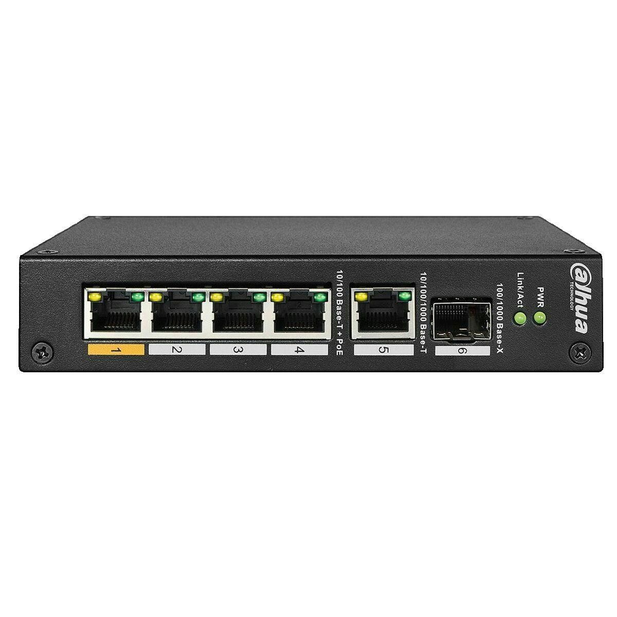 Dahua Commutateur réseau Dahua Technology PFS3106-4ET-60-V2 4 ports Ethernet PoE + 1 port SFP