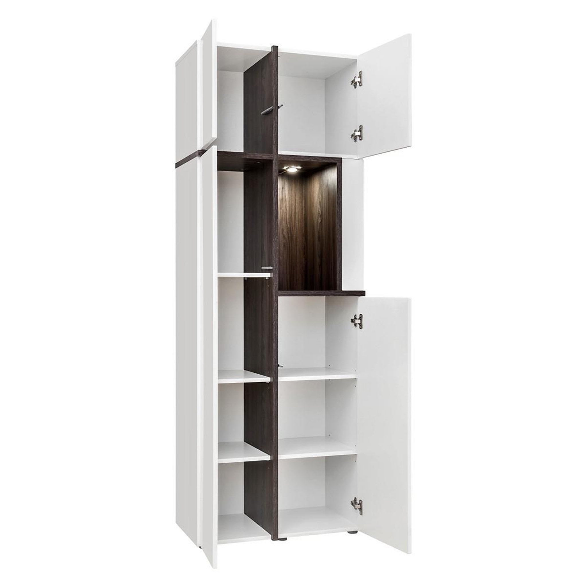 Voir la diapositive 2 : Paris Prix Bibliothèque design led  cross  195cm blanc