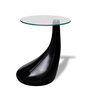 Voir la diapositive 2 : VIDAXL Table basse avec dessus de table en verre rond Noir brillant