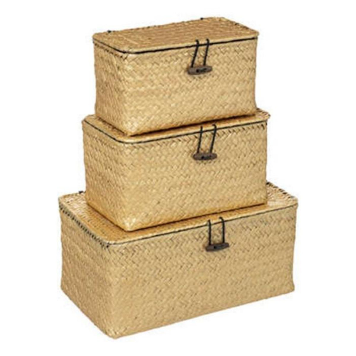 ATMOSPHERA Lot de 3 Boîtes de Rangement  Loft  26cm Or