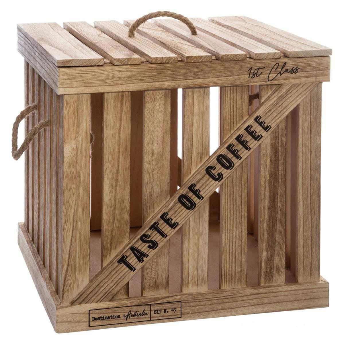 ATMOSPHERA Lot de 3 Boîtes de Rangement  Taste   36cm Naturel