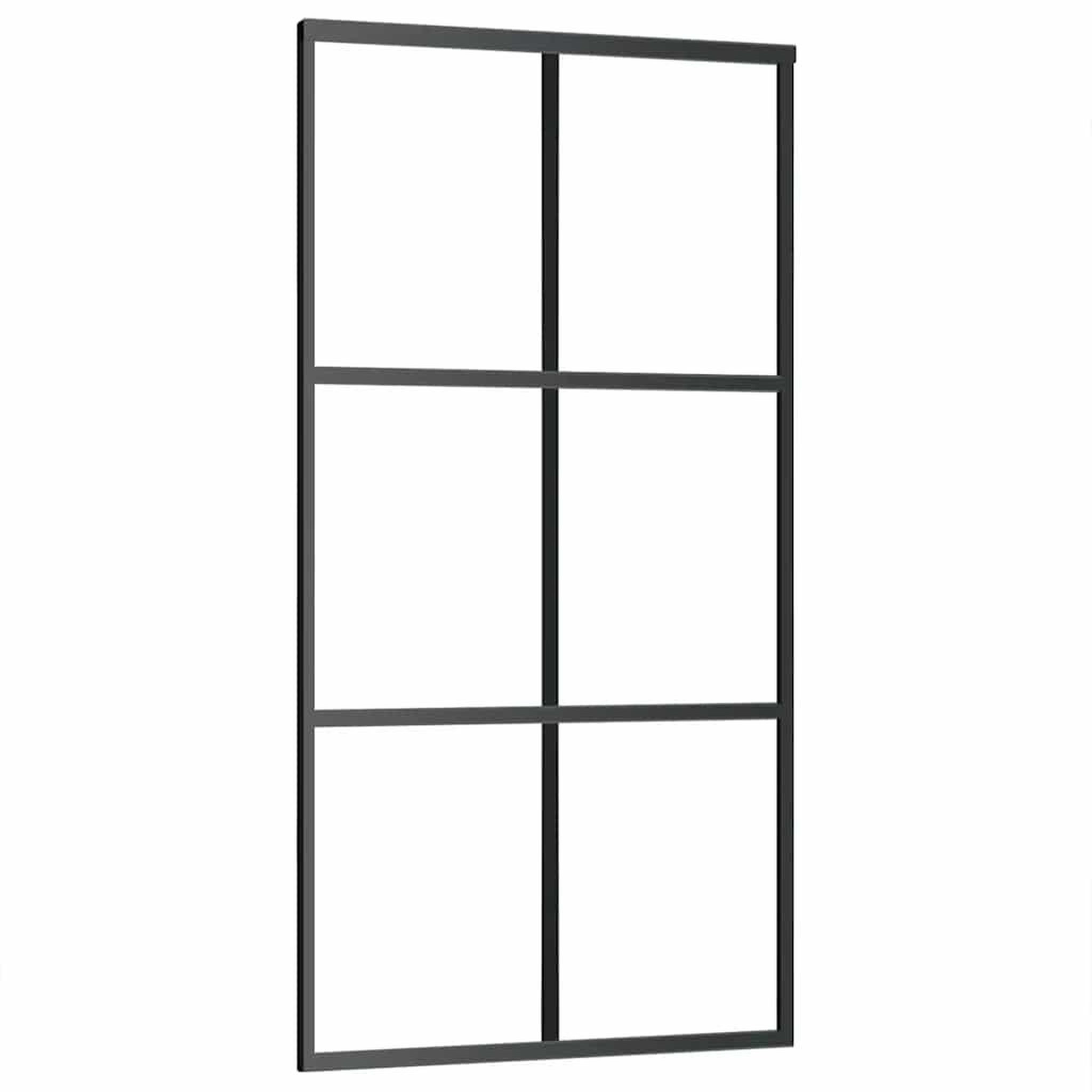 Voir la diapositive 3 : VIDAXL Porte coulissante et quincaillerie ESG verre et aluminium