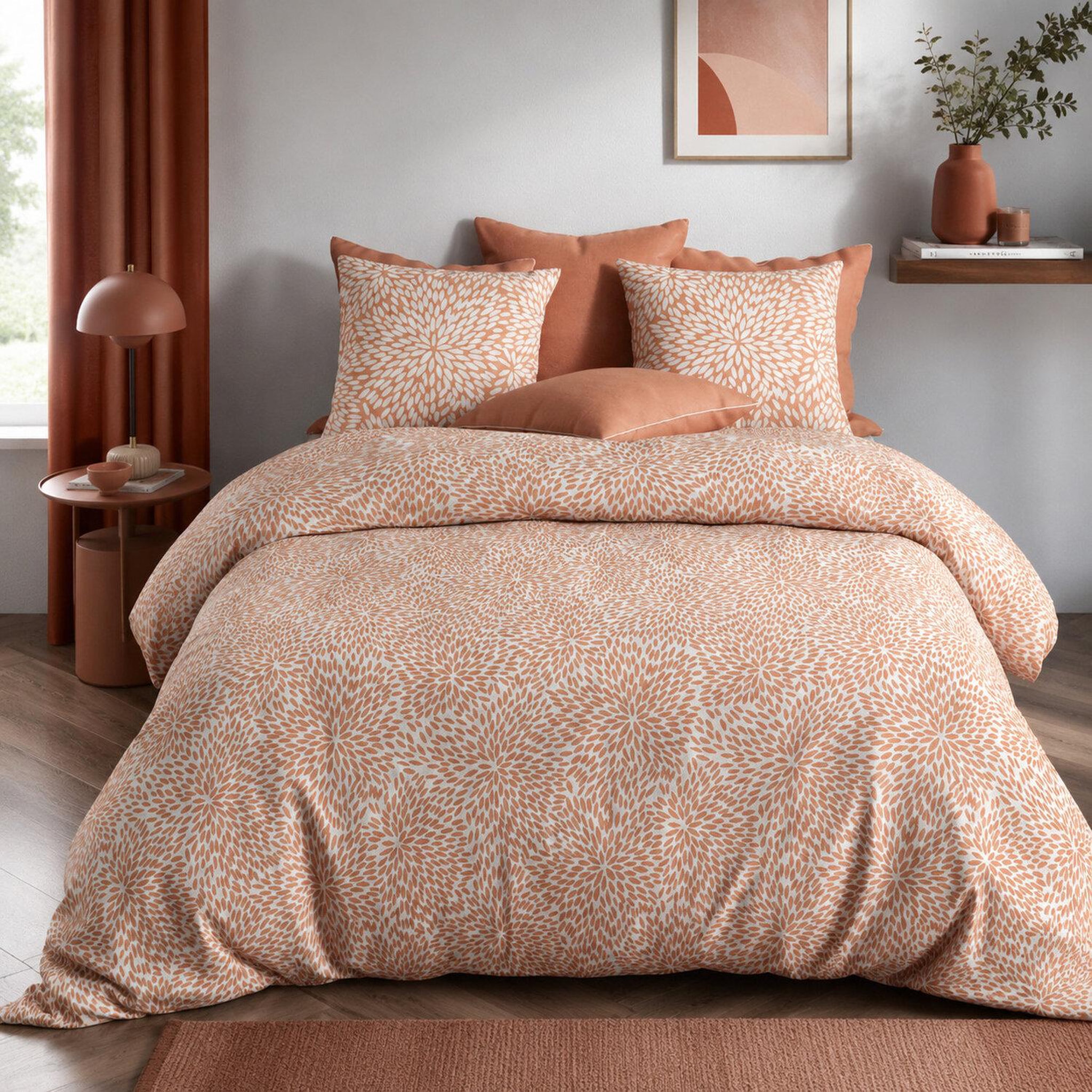 Voir la diapositive 1 : Les Ateliers du Linge Parure housse de couette 100%polyester 60gsm, lantana