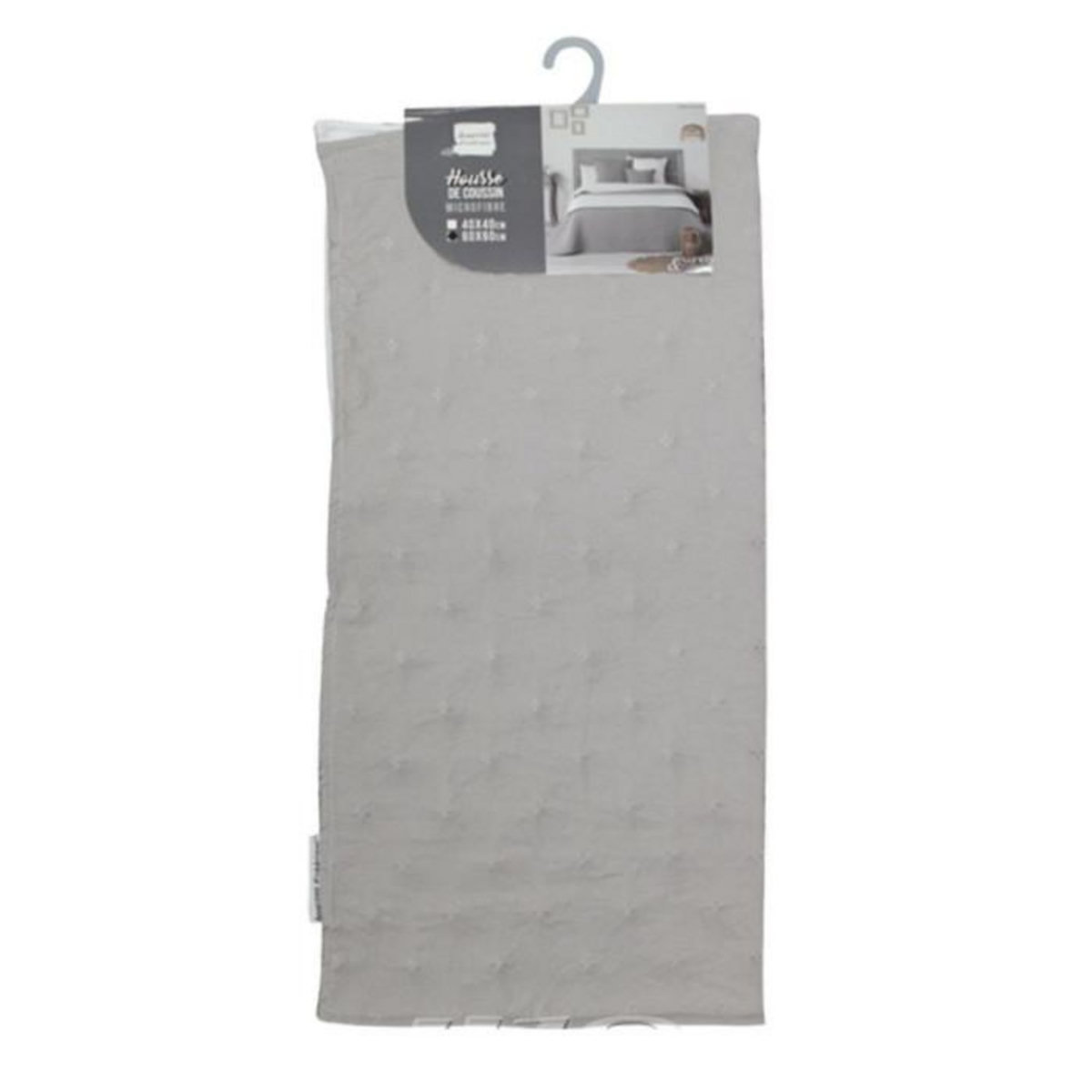 Paris Prix Housse de Coussin  Mellow  60x60cm Gris & Blanc