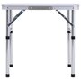 Voir la diapositive 3 : VIDAXL Table pliable de camping Blanc Aluminium 60x45 cm