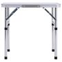 Voir la diapositive 3 : VIDAXL Table pliable de camping Blanc Aluminium 60x45 cm